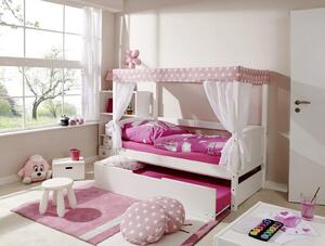 POSTEĽ S NEBESAMI 80/160 cm, drevo, ružová, biela MID.YOU - Online Only detský nábytok, Online Only