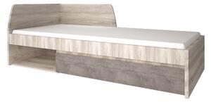 Jednolôžková posteľ 90 cm Jolene (gaštan nairobi + onyxová) (s roštom). Vlastná spoľahlivá doprava až k Vám domov. 1052966