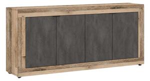 Komoda Leniza 180, dub natural / grafit