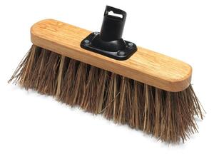 Hlavica na zmeták s tuhými palmovými vláknami Addis Varnished, 26,5 cm