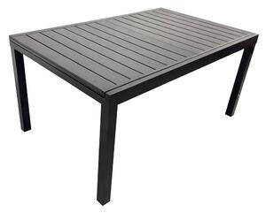 KONDELA Záhradný rozkladací stôl, 160/240x100 cm, čierna, RIKO