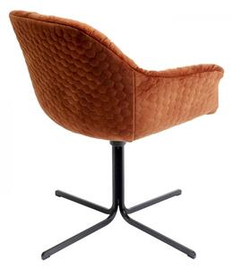 Oranžová Otočná stolička Colmar – 79 × 66 × 64 cm KARE DESIGN