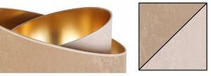 Závesné svietidlo Mediolan, 1x béžové/krémové/zlaté textilné tienidlo
