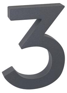 Domové číslo "3", RN.100LV, štruktúrované, antracit