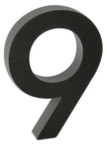 Domové číslo "9", RN.100LV, brúsené, čierna