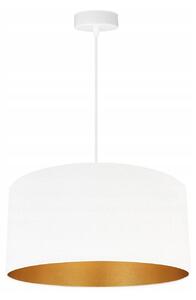 Závesné svietidlo MEDIOLAN, 1x biele/zlaté textilné tienidlo, (výber z 2 farieb konštrukcie), (fi 40cm)