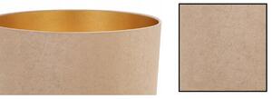 Závesné svietidlo MEDIOLAN, 1x tmavobéžové/zlaté textilné tienidlo, (fi 40cm)