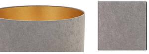 Závesné svietidlo MEDIOLAN, 1x šedé/zlaté textilné tienidlo, (fi 40cm)