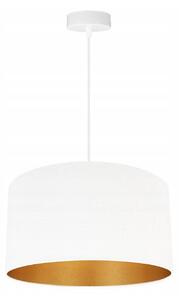 Závesné svietidlo MEDIOLAN, 1x biele/zlaté textilné tienidlo, (výber z 2 farieb konštrukcie), (fi 35cm)