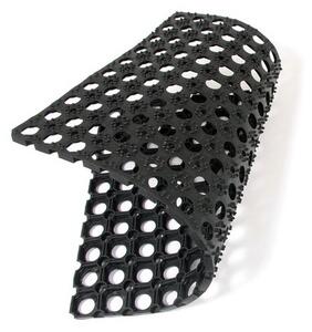 Gumová čistiaca rohož Honeycomb 40 x 60 x 1,6 cm, čierna