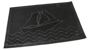 Gumová čistiaca rohož Ship 40 x 60 x 0,6 cm, čierna