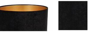 Závesné svietidlo Mediolan, 1x čierne/zlaté textilné tienidlo, (fi 35cm)