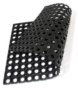 Gumová čistiaca rohož Honeycomb 50 x 80 x 1,6 cm, čierna