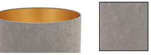 Závesné svietidlo Mediolan, 1x šedé/zlaté textilné tienidlo, (fi 35cm)
