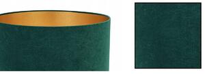 Závesné svietidlo Mediolan, 1x tmavozelené/zlaté textilné tienidlo, (fi 35cm)