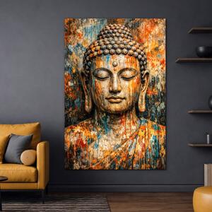 DUBLEZ | Drevený obraz na stenu - Buddha vo farbách | UV potlač, Premium
