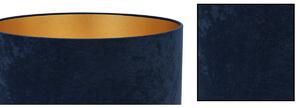Závesné svietidlo Mediolan, 1x tmavomodré/zlaté textilné tienidlo, (fi 44cm)