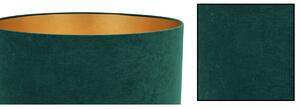 Závesné svietidlo Mediolan, 1x tmavozelené/zlaté textilné tienidlo, (fi 44cm)