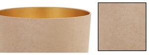 Závesné svietidlo MEDIOLAN, 1x tmavobéžové/zlaté textilné tienidlo, (výber z 2 farieb konštrukcie), (fi 44cm)