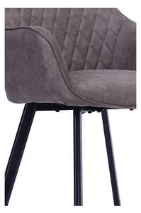 Jedálenská stolička – tmavošedá koženka 57,5 × 59 × 84 cm SALESFEVER