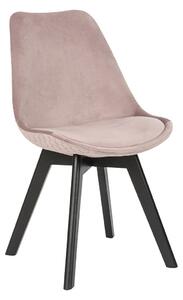 Zamatová jedálenská stolička – ružová – set 2 ks 49 × 56,5 × 84 cm SALESFEVER