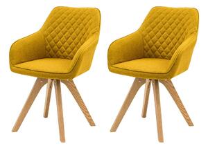 Jedálenská stolička – žltá – set 2 ks 59 × 61 × 88 cm SALESFEVER