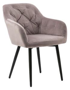 SALESFEVER Zamatová stolička – ružová 61 × 45 × 85 cm