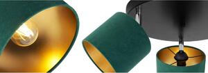 Stropné svietidlo MEDIOLAN, 3x textilné tienidlo (výber z 10 farieb), (výber z 2 farieb konštrukcie - možnosť polohovania), G