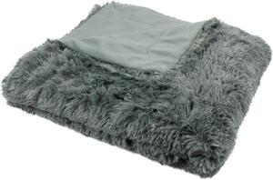 Kvalitex Luxusná deka s dlhým vlasom TMAVE SIVÁ polyester 200x230 cm