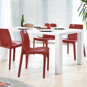 Červená Dizajnová plastová stolička 52 × 50 × 81 cm SALESFEVER