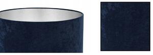 Závesné svietidlo Mediolan, 1x modré/chrómové textilné tienidlo