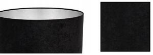Závesné svietidlo Mediolan, 1x čierne/chrómové textilné tienidlo