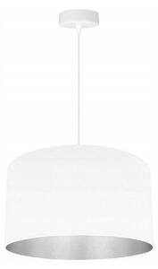 Závesné svietidlo MEDIOLAN, 1x biele/chrómové textilné tienidlo, (výber z 2 farieb konštrukcie)