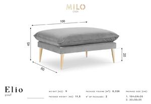 Zamatová taburetka Elio 100 × 80 × 45 cm MILO CASA