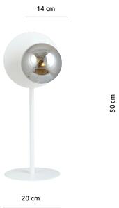 Emibig OSLO LN | Dizajnová biela stolná lampa Farba: Grafit