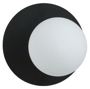 Emibig OSLO K1 | dizajnová čierna nástenná lampa Farba: Opálové sklo