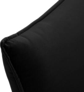 Čierna Zamatová trojmiestna pohovka Elio 198 × 100 × 97 cm MILO CASA