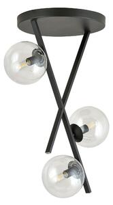 Emibig RIVER 3 | dizajnová čierna závesná lampa Farba: Opálové sklo