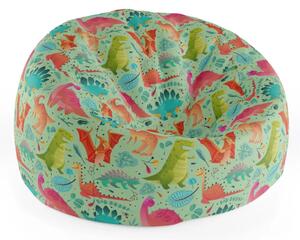 Sablio Sedací vak Cocoon Dinosaury v tráve - 75 x 45 x 35 cm