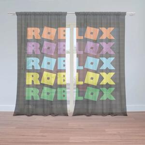 Sablio Záclony ROBLOX Farebný text: 2ks 150x250cm