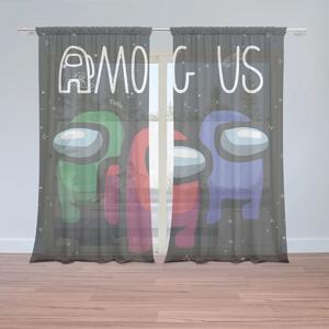 Sablio Záclony AMONG US Čierny vesmír: 2ks 150x250cm
