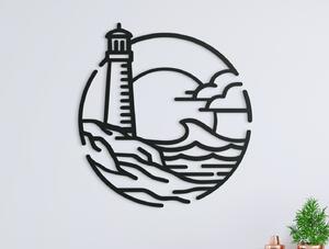 Drevko Drevená nálepka na stenu Maják