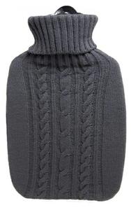 Termofor Hugo Frosch Classic pletený obal, 1,8 l, tmavo sivá