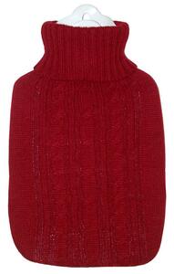 Termofor Hugo Frosch Classic pletený obal, 1,8 l, vínová