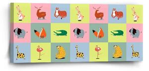 Sablio Obraz Zvieratká zo Zoo - 110x50 cm