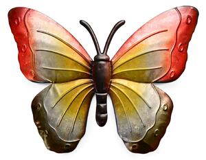 Nástenná kovová dekorácia motýľ BUTTERFLY 40 cm - viac farieb Farba: Fialová