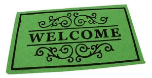 Textilná čistiaca rohož Welcome Deco 33 x 58 x 0,3 cm, zelená