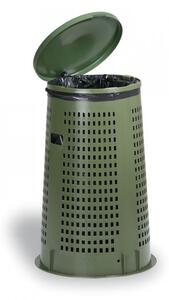 Vonkajší odpadkový kôš - plastový, 120 l, tmavo zelená