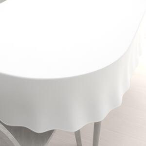 Biante Dekoračný oválny obrus Rongo RG-102 Biely 140x160 cm