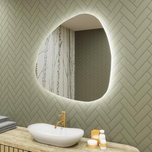 LED zrkadlo s nepravidelnym tvarom do kupelne 74x74cm so studenou farbou LED 7000K, teplou farbou 3000K alebo neutrálnou farbou 4500K